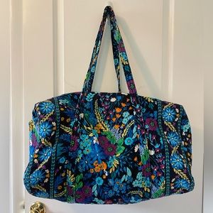 Vera Bradley Large Duffel Bag - Midnight Blues Pattern